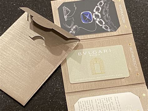 bulgari digital authenticity card